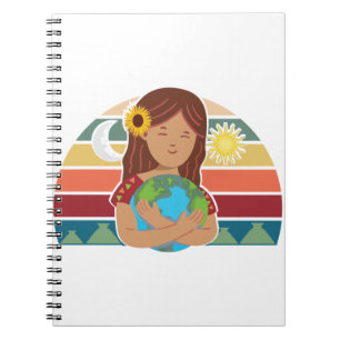 Pachamama Earth Mother Indischer Gott Sonnenblume Notizblock