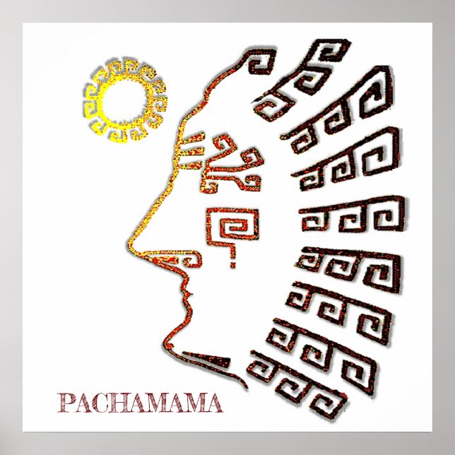 Pachamama Machu_Picchu Silhouette Poster (Vorne)