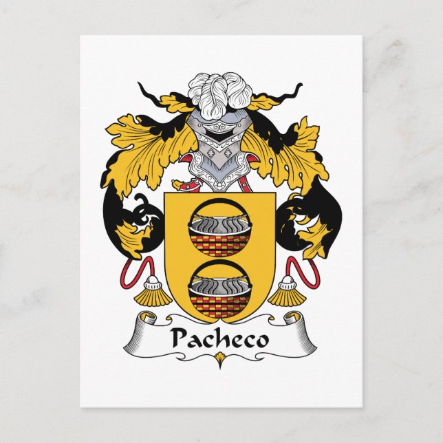 Pacheco-Familienwappen Postkarte (Vorderseite)