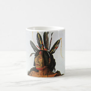 Pachtuwa-Chta, Arikara-Krieger-Porträt von Bodmer Kaffeetasse
