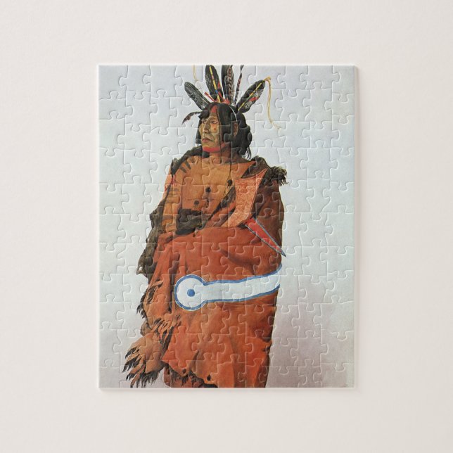 Pachtuwa-Chta, Arikara Warrior Portrait von Bodmer (Vertikal)