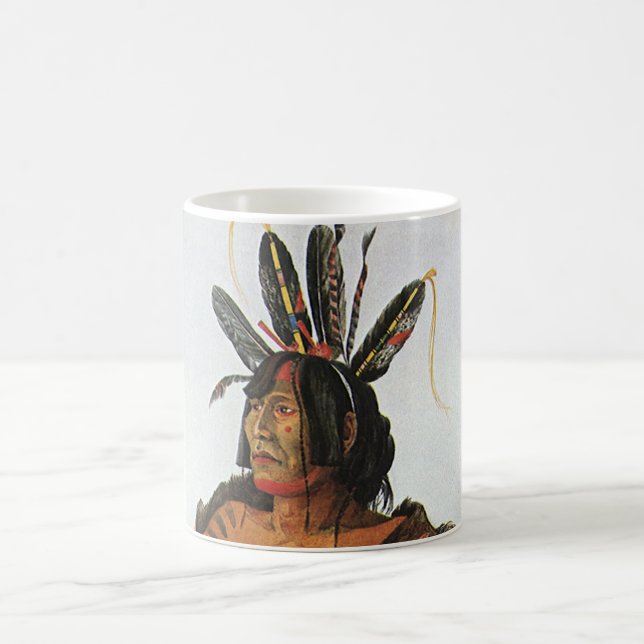 Pachtuwa-Chta, Arikara Warrior Portrait von Bodmer Kaffeetasse (Mittel)