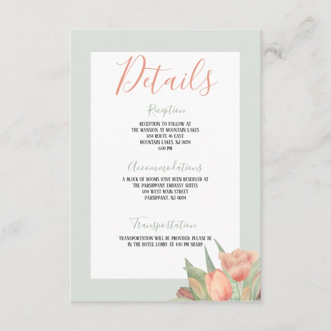 Pachy Pink & Mint Frühlingshuppen Begleitkarte (Vorderseite)