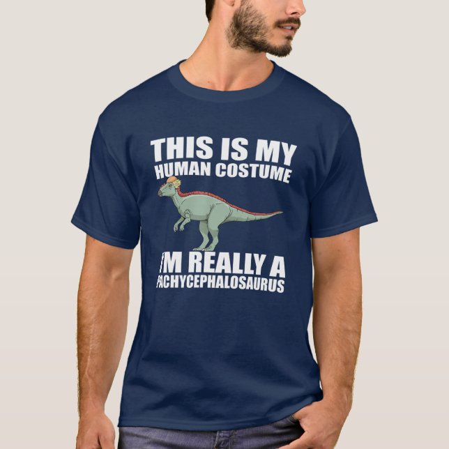 Pachycephalosaurus Kostüm Design Dinosaurier T-Shirt (Vorderseite)