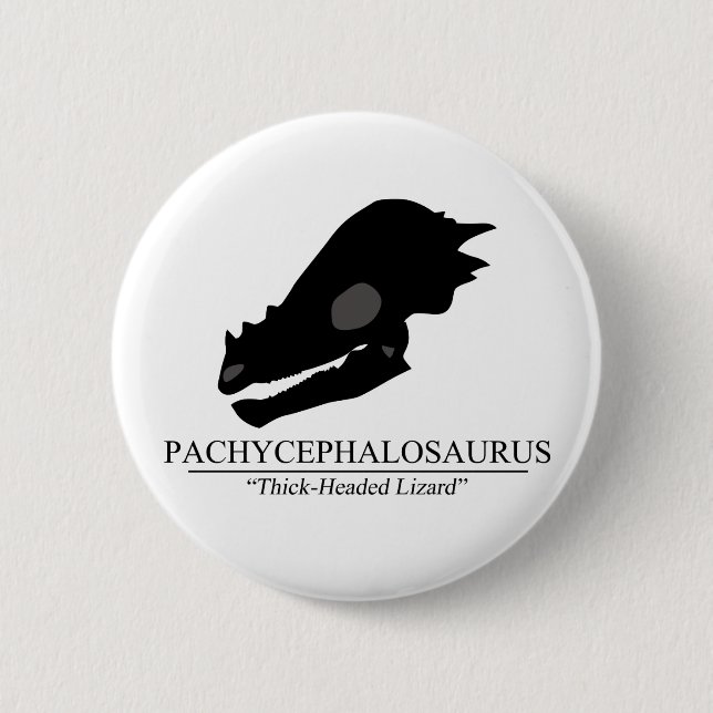 Pachycephalosaurus Skull Button (Vorderseite)