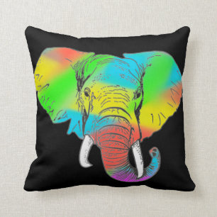 Pachyderme coloré Oreiller réversible