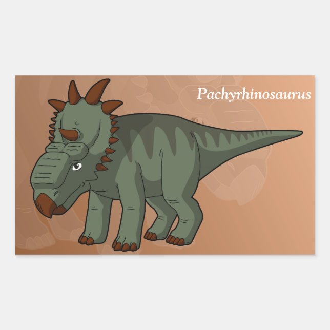 Pachyrhinosaurus Dinosaurier Rechteckiger Aufkleber (Vorderseite)