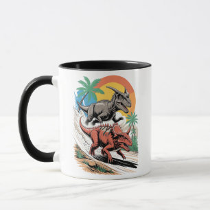 Pachyrhinosaurus durch einen Carnotaurus Tasse