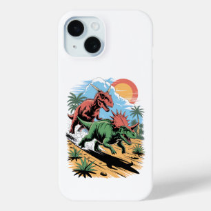 Pachyrhinosaurus rastet an einem Carnotaurus vorbe Case-Mate iPhone Hülle