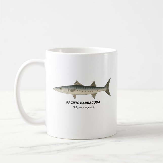 Pacific Barracuda - Meerestiere in Kalifornien Kaffeetasse (Links)