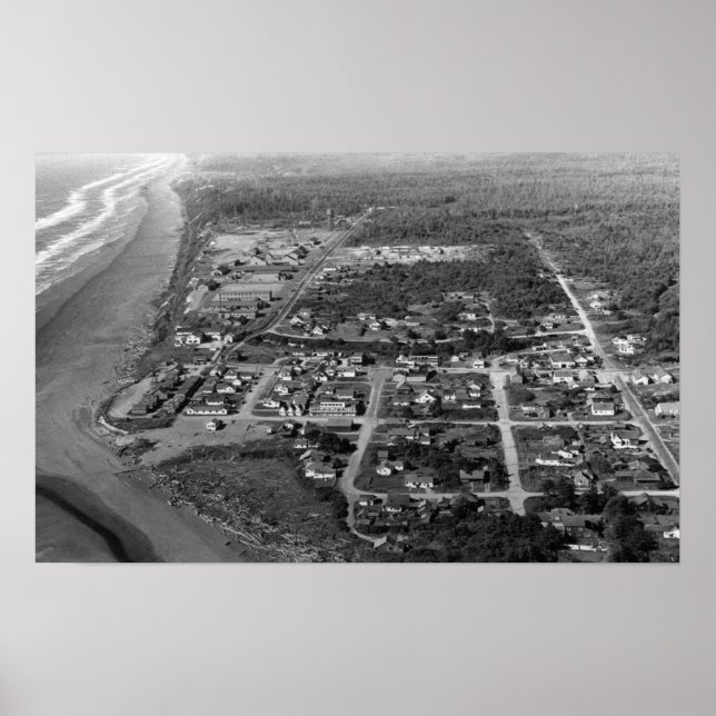 Pacific Beach, WA - Luftbild Poster (Vorne)