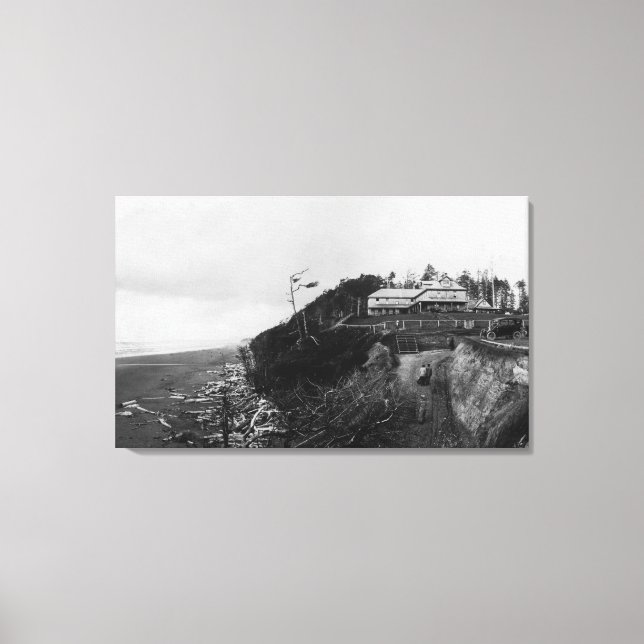 Pacific Beach, WA - Pacific Beach Hotel und Old Leinwanddruck (Vorderseite)