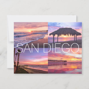 Pacific Beach Windansea Ocean Sunset San Diego Postkarte