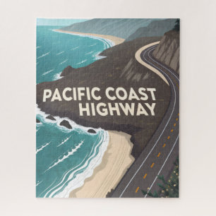 Pacific Coast Highway Retro-Reise Kunst