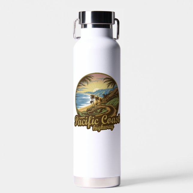 Pacific Coast Highway Retro Trinkflasche (Vorne)