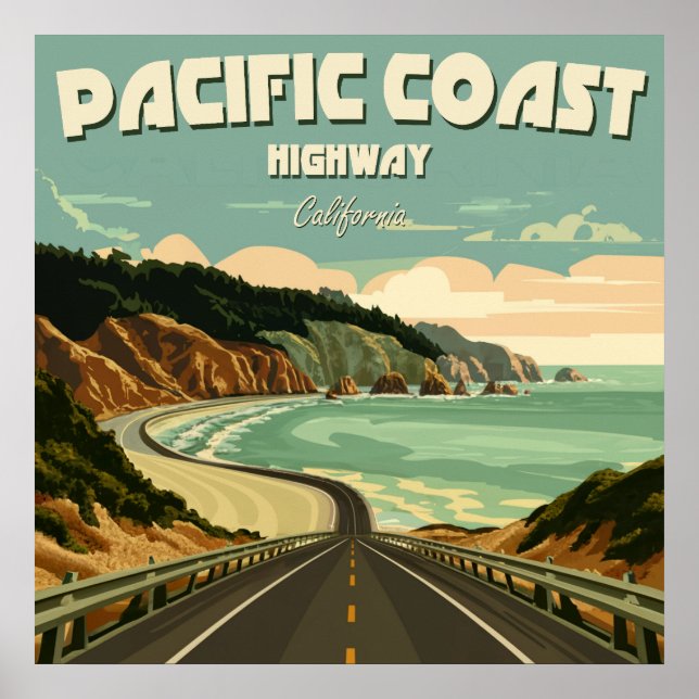 Pacific Coast Highway Vista Poster (Vorne)