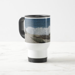 Pacific Coast Landscape Foto Beach Waves Mosaik Reisebecher