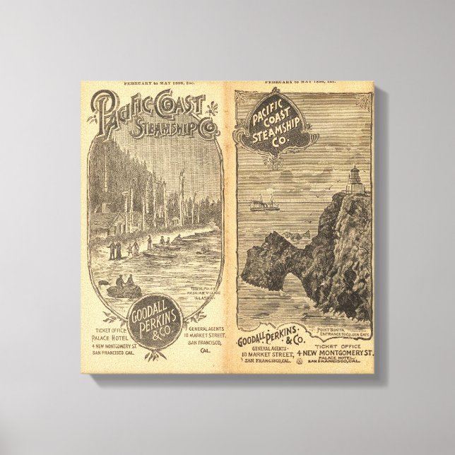 Pacific Coast Steamship Company 2 Leinwanddruck (Vorderseite)