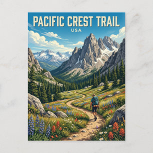 Pacific Crest Trail Kalifornien-Oregon-Washington Postkarte