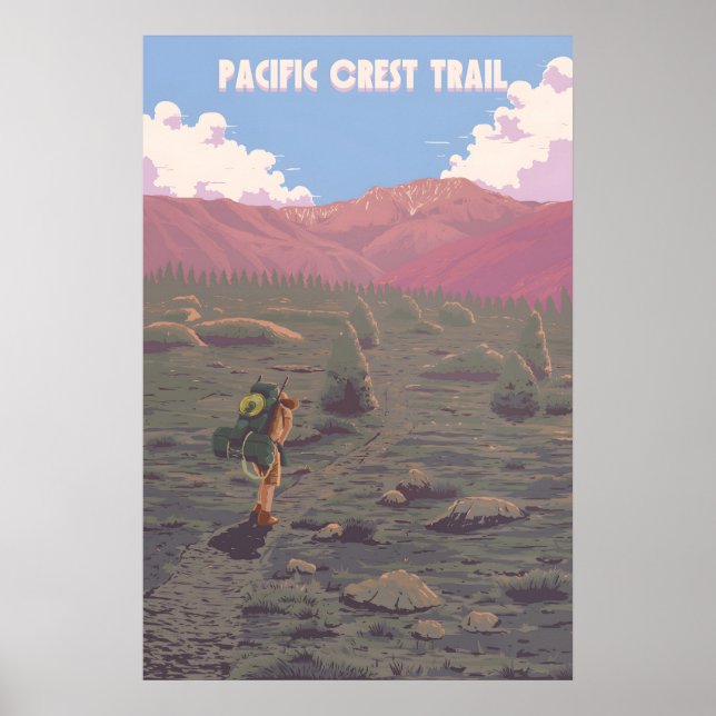 Pacific Crest Trail Reiseplakat Poster (Vorne)