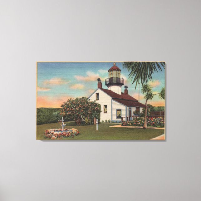 Pacific Grove, CA - Point Pinos Light House View Leinwanddruck (Vorderseite)