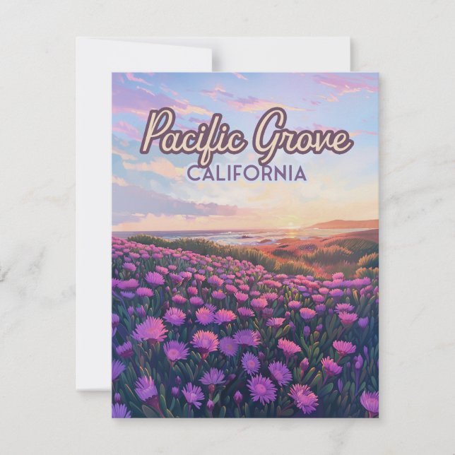 Pacific Grove California Monterey Lila Card (Vorderseite)
