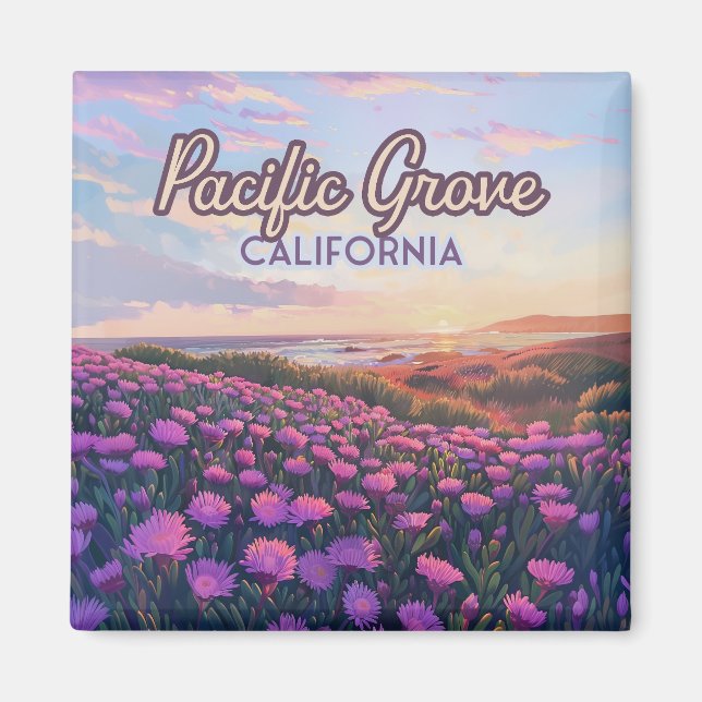 Pacific Grove California Monterey Magie Lila Magnet (Vorne)