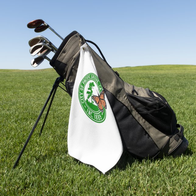 Pacific Grove (California) Siegel Golfhandtuch (Gras)