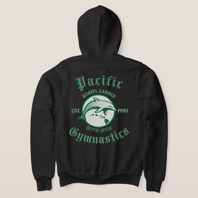 Pacific Gymnastics Black Zip Hoodie (AblageHinten)