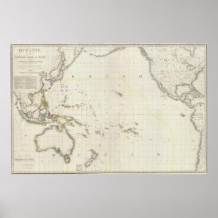 Pacific North American Map Poster