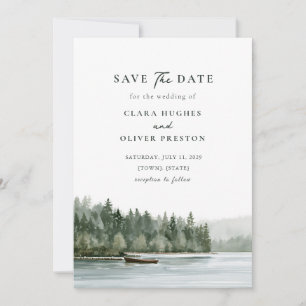 Pacific Northwest See-Evergreen-Hochzeit  Save The Date