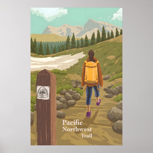 Pacific Northwest Trail Reiseplakat Poster (Vorne)