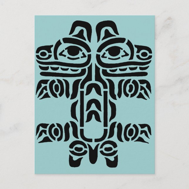 Pacific NW Indian Design Postkarte (Vorderseite)