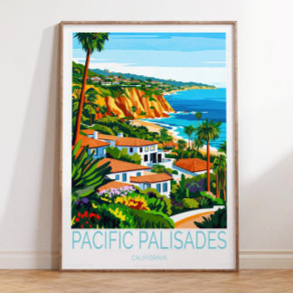 Pacific Palisades California Poster, Pacific Palis Poster