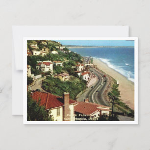 Pacific Palisades, Santa Monica CA 1950er Jahre Postkarte