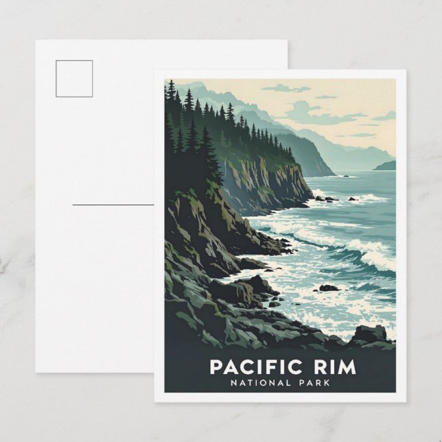 Pacific Rim National Park Canada Travel Postkarte (Vorne/Hinten)