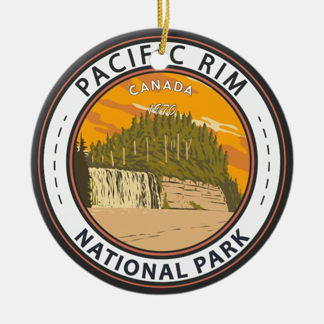 Pacific Rim National Park Reserve Kanada Abzeichen Keramik Ornament (Vorne)
