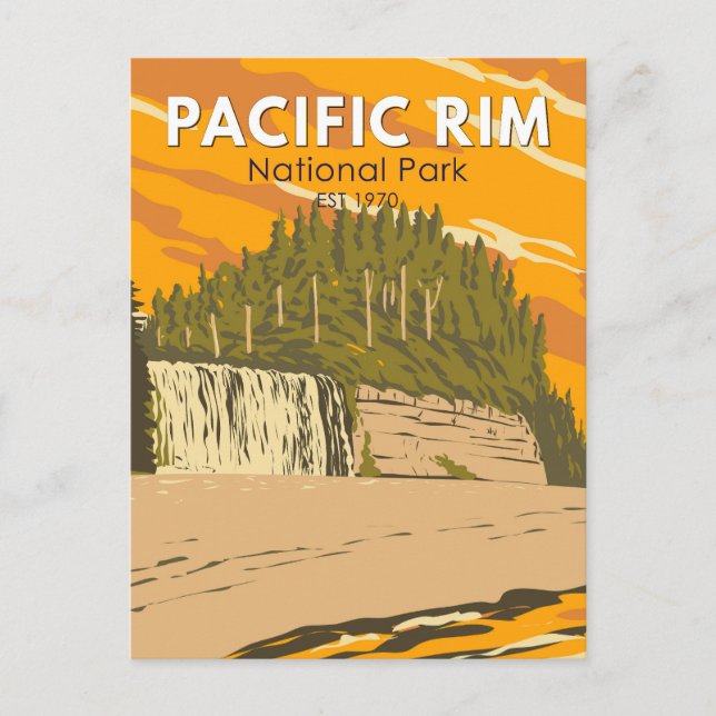 Pacific Rim National Park Reserve Reisen Vintag Postkarte (Vorderseite)