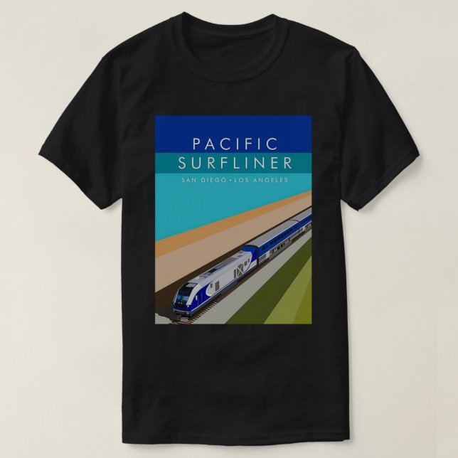 Pacific Surfliner Poster T-Shirt (Design vorne)