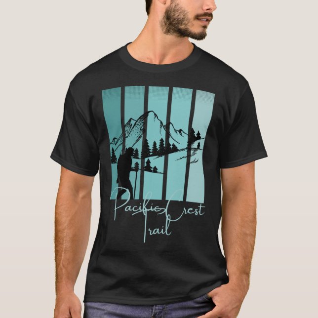 Pacific Wappen Trail PCT Wandern Nationalpark West T-Shirt (Vorderseite)