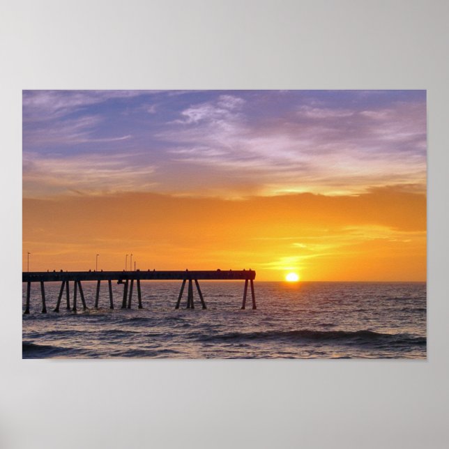 Pacifica Pier Sunset Poster (Vorne)