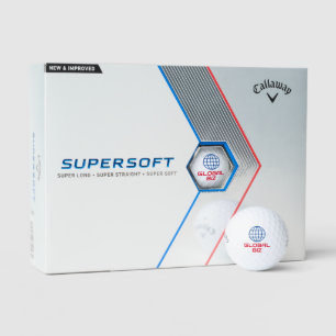 Pack 12 balles de golf personnalisées avec logo mo