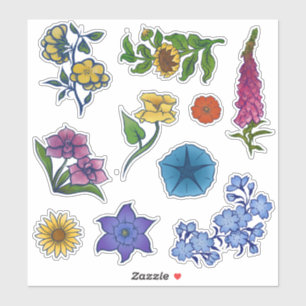 Pack autocollant floral