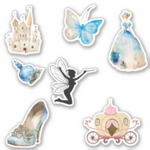 Pack autocollant princesse bleu