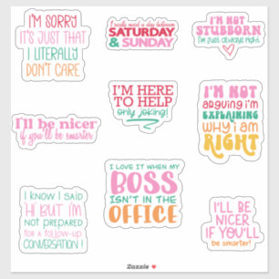 Pack Bundle Funny Office Sticker motivation
