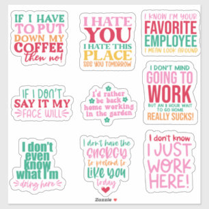 Pack Bundle Funny Office Sticker motivation