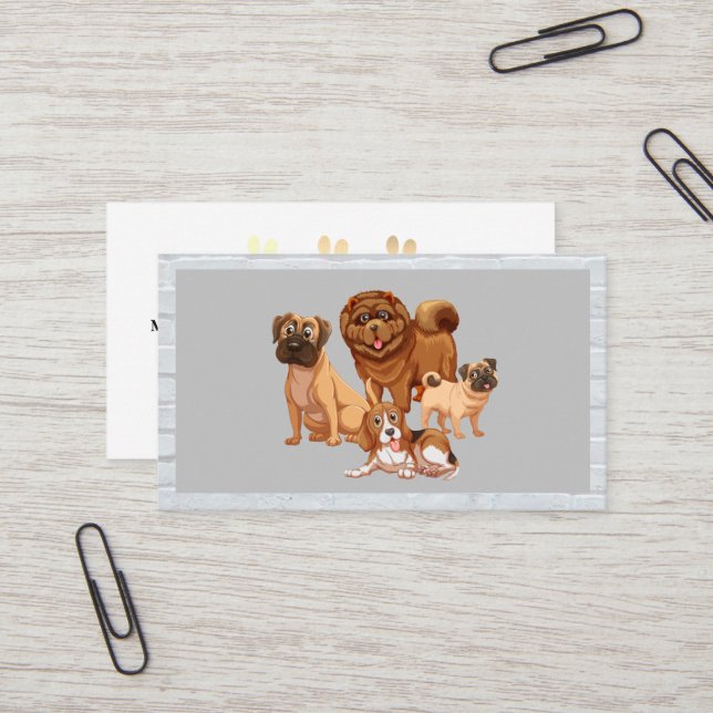 Pack chien | Formateur | Carte de visite Paws (Devant/Arrière en situation)