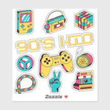 Pack de 10 stickers rétro pour nostalgiques des an