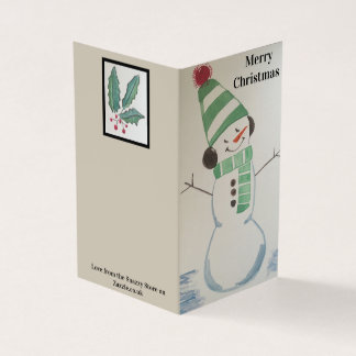 Pack de 25 Cartes Snowman de Noël