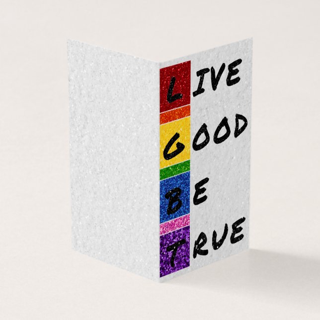 Pack de 25 LGBT Parties scintillant Live Good Be T (Outside)